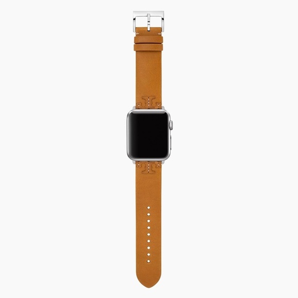 NWT! New! Tory Burch Apple Watch Band 38-45mm -Mcgraw Leather -Tan - Picture 7 of 11